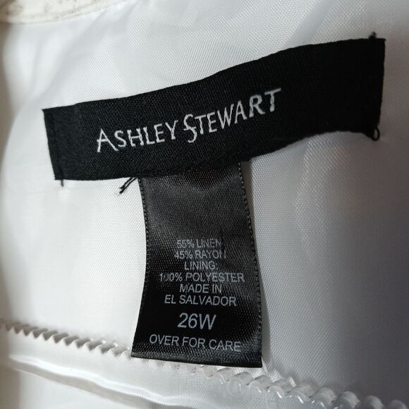 Ashley Stewart Gold and White Crop Jacket - Picture 2 of 5